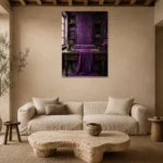 Premium Wall Art Dikey Html Edition – NM3-PUR-PS-V-005 presented in a sophisticated home setting