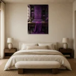 Premium Wall Art Dikey Html Edition – NM3-PUR-PS-V-005 showcased in an elegant minimalist interior