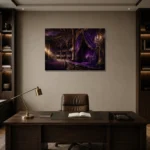 Premium Wall Art Yatay Html Edition – NM3-PUR-VO-H-001 displayed in a contemporary gallery-inspired room