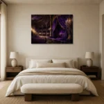 Premium Wall Art Yatay Html Edition – NM3-PUR-VO-H-001 showcased in an elegant minimalist interior