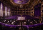Violet Salon Conductor's Stand Purple Living Room Wall Art