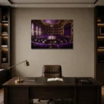 Premium Wall Art Yatay Html Edition – NM3-PUR-VO-H-002 displayed in a contemporary gallery-inspired room