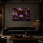 Premium Wall Art Yatay Html Edition – NM3-PUR-VO-H-002 shown in a warm modern interior