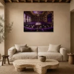 Premium Wall Art Yatay Html Edition – NM3-PUR-VO-H-002 presented in a sophisticated home setting