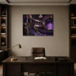 Premium Wall Art Yatay Html Edition – NM3-PUR-VO-H-003 displayed in a contemporary gallery-inspired room
