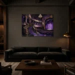 Premium Wall Art Yatay Html Edition – NM3-PUR-VO-H-003 shown in a warm modern interior