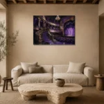 Premium Wall Art Yatay Html Edition – NM3-PUR-VO-H-003 presented in a sophisticated home setting