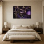 Premium Wall Art Yatay Html Edition – NM3-PUR-VO-H-003 showcased in an elegant minimalist interior