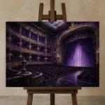 Premium Wall Art Yatay Html Edition – NM3-PUR-VO-H-005 displayed on a studio easel
