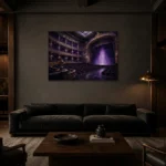 Premium Wall Art Yatay Html Edition – NM3-PUR-VO-H-005 shown in a warm modern interior