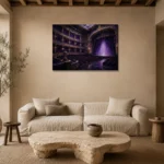 Premium Wall Art Yatay Html Edition – NM3-PUR-VO-H-005 presented in a sophisticated home setting