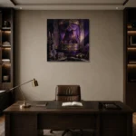 Premium Wall Art Kare Html Edition – NM3-PUR-VO-S-001 displayed in a contemporary gallery-inspired room