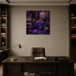 Premium Wall Art Kare Html Edition – NM3-PUR-VO-S-004 displayed in a contemporary gallery-inspired room