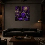 Premium Wall Art Kare Html Edition – NM3-PUR-VO-S-004 shown in a warm modern interior
