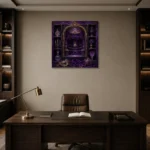 Premium Wall Art Kare Html Edition – NM3-PUR-VO-S-005 displayed in a contemporary gallery-inspired room