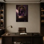 Premium Wall Art Dikey Html Edition – NM3-PUR-VO-V-001 displayed in a contemporary gallery-inspired room