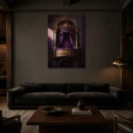 Premium Wall Art Dikey Html Edition – NM3-PUR-VO-V-001 shown in a warm modern interior