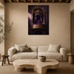 Premium Wall Art Dikey Html Edition – NM3-PUR-VO-V-001 presented in a sophisticated home setting