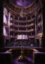 Violet Threshold Conductor's Stand Purple Living Room Wall Art