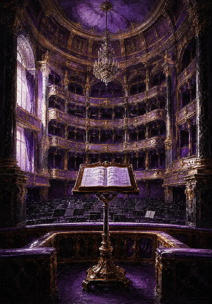 Violet Threshold Conductor's Stand Purple Living Room Wall Art