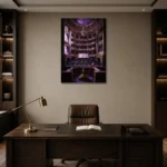 Premium Wall Art Dikey Html Edition – NM3-PUR-VO-V-002 displayed in a contemporary gallery-inspired room