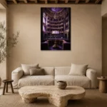 Premium Wall Art Dikey Html Edition – NM3-PUR-VO-V-002 presented in a sophisticated home setting