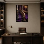 Premium Wall Art Dikey Html Edition – NM3-PUR-VO-V-003 displayed in a contemporary gallery-inspired room