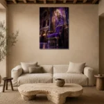 Premium Wall Art Dikey Html Edition – NM3-PUR-VO-V-004 presented in a sophisticated home setting