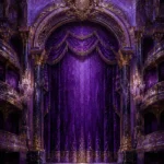 Violet Ascent Proscenium Arch Purple Home Theater Wall Art