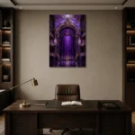Premium Wall Art Dikey Html Edition – NM3-PUR-VO-V-005 displayed in a contemporary gallery-inspired room