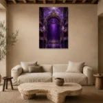 Premium Wall Art Dikey Html Edition – NM3-PUR-VO-V-005 presented in a sophisticated home setting