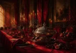 Banquet Salon Silver Tureen Red Dining Room Wall Art