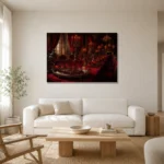 Premium Wall Art Yatay Html Edition – NM3-RED-CB-H-004 styled in a refined neutral interior