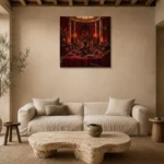 Premium Wall Art Kare Html Edition – NM3-RED-CB-S-001 presented in a sophisticated home setting
