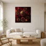 Premium Wall Art Kare Html Edition – NM3-RED-CB-S-002 styled in a refined neutral interior