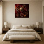 Premium Wall Art Kare Html Edition – NM3-RED-CB-S-002 showcased in an elegant minimalist interior