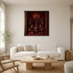 Premium Wall Art Kare Html Edition – NM3-RED-CB-S-003 styled in a refined neutral interior