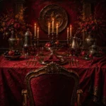 Banquet Constellation Empty Banquet Chair Red Dining Room Wall Art
