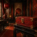 Lacquer Interlude Lacquer Tea Chest With Brass Fittings Red Home Office Wall Art
