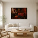 Premium Wall Art Yatay Html Edition – NM3-RED-LO-H-004 styled in a refined neutral interior