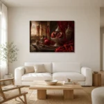 Premium Wall Art Yatay Html Edition – NM3-RED-PR-H-001 styled in a refined neutral interior