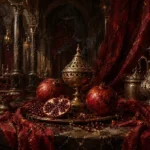 Pomegranate Salon Three Pomegranates Red Dining Room Wall Art