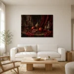 Premium Wall Art Yatay Html Edition – NM3-RED-PR-H-002 styled in a refined neutral interior