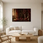 Premium Wall Art Yatay Html Edition – NM3-RED-PR-H-005 styled in a refined neutral interior