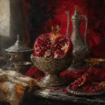 Pomegranate Cabinet Split Pomegranate Red Kitchen Wall Art
