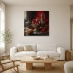 Premium Wall Art Kare Html Edition – NM3-RED-PR-S-001 styled in a refined neutral interior