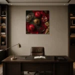 Premium Wall Art Kare Html Edition – NM3-RED-PR-S-002 displayed in a contemporary gallery-inspired room