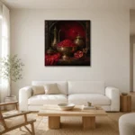 Premium Wall Art Kare Html Edition – NM3-RED-PR-S-003 styled in a refined neutral interior