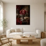 Premium Wall Art Dikey Html Edition – NM3-RED-PR-V-001 styled in a refined neutral interior