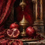Pomegranate Threshold Three Pomegranates Red Dining Room Wall Art
